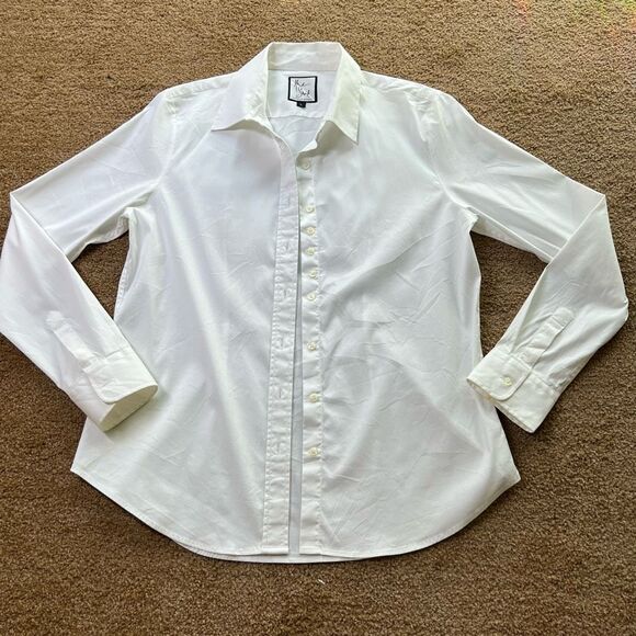 The Shirt by Rochelle Behrens White Button Down Shirt - Picture 1 of 6